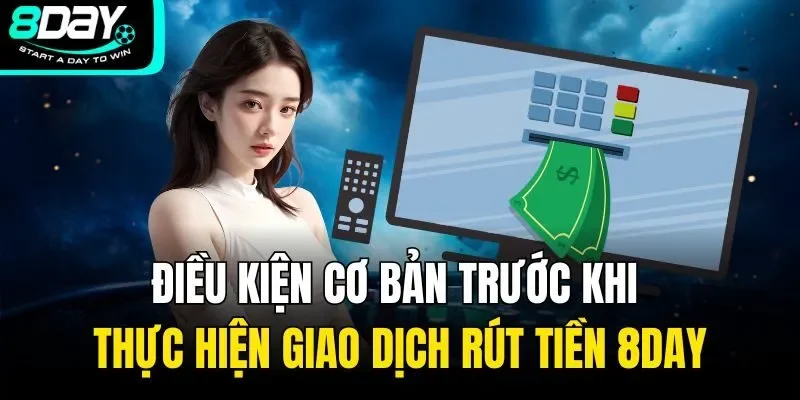 Điều kiện cơ bản trước khi thực hiện giao dịch rút tiền 8Day